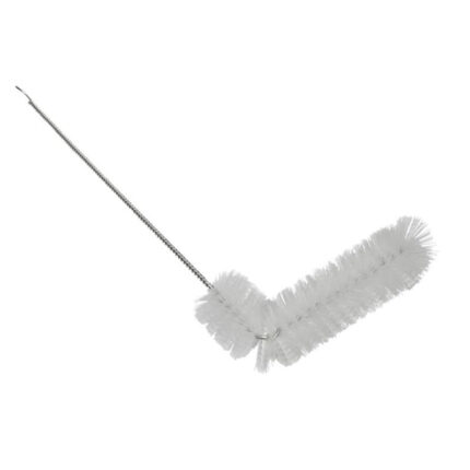 L-muotoinen pulloharja metallisella varrella