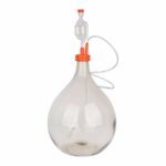 Carboy käymisastian silikoninen korkki, jossa on kiinni vesilukko ja lappo