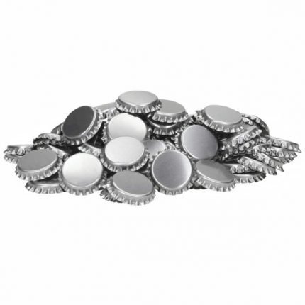 Hopeinen hapensyöjä kruunukorkki 100 kpl