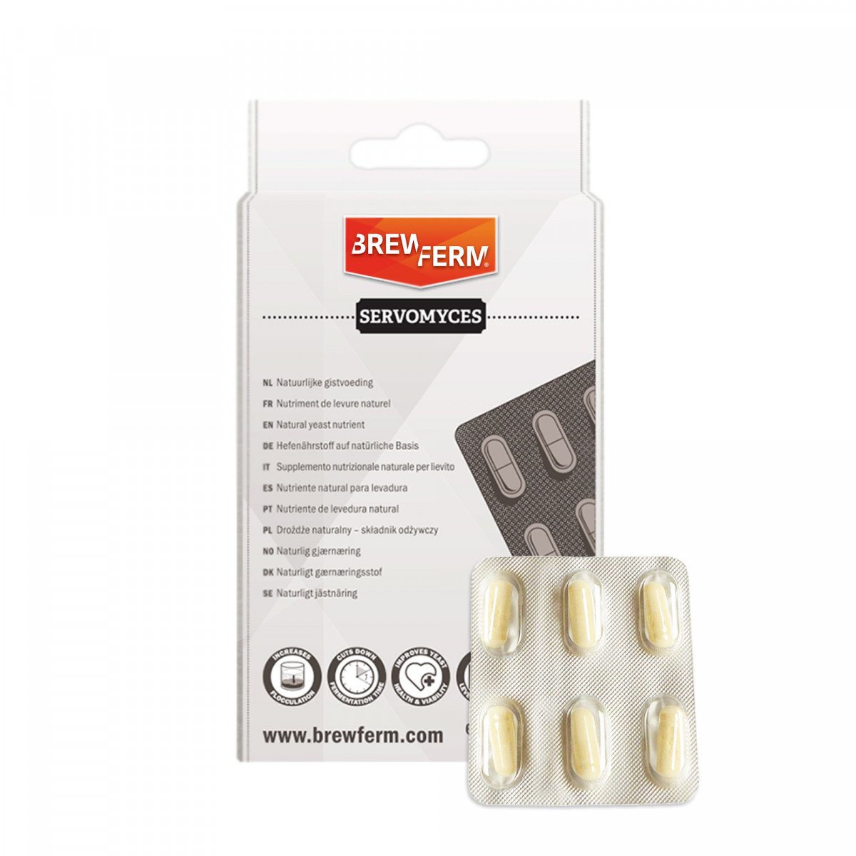Brewferm Servomyces tabletit Brewferm Servomyces hiivaravinne tabletit