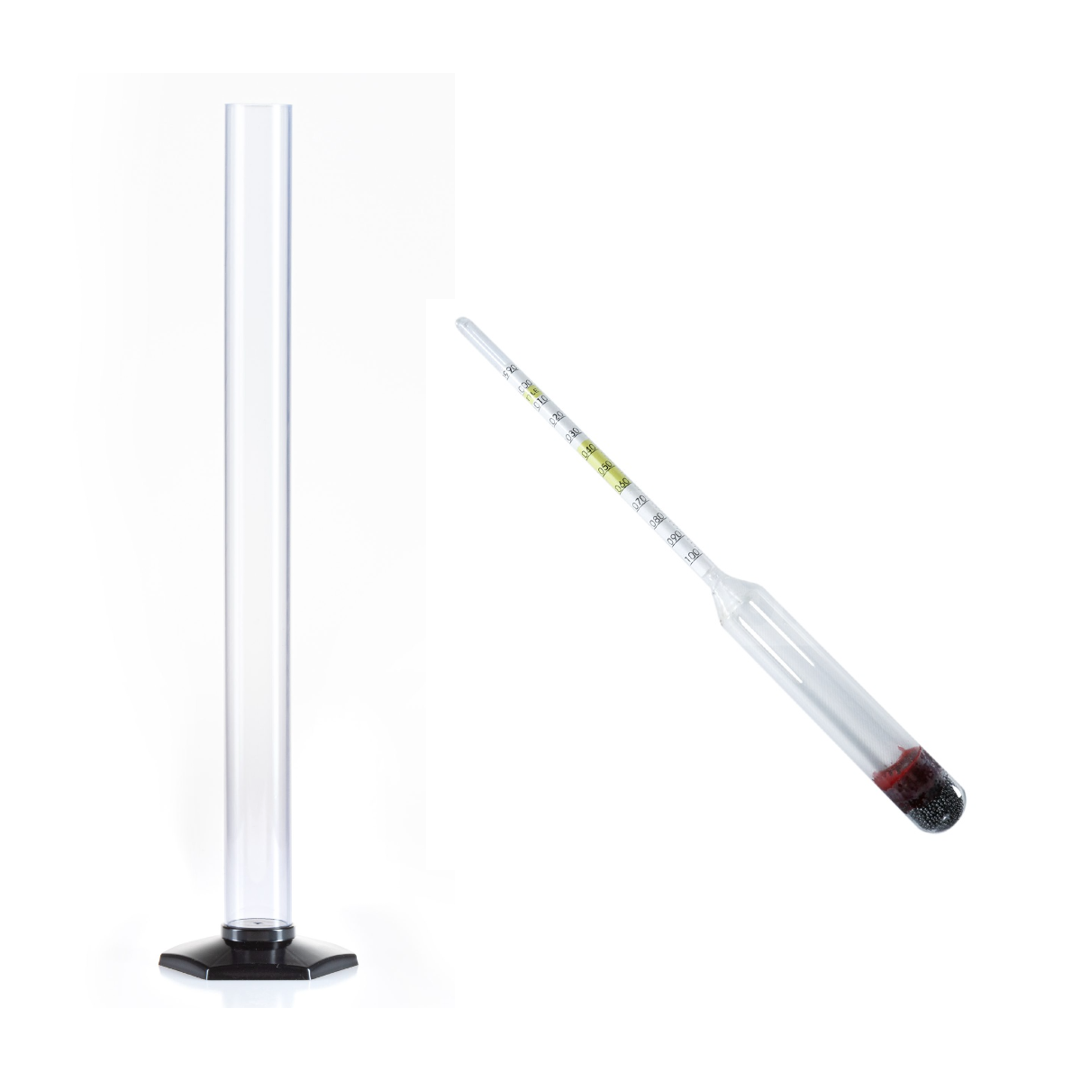 Edullinen ominaispainomittari ja mittalasi 250 ml