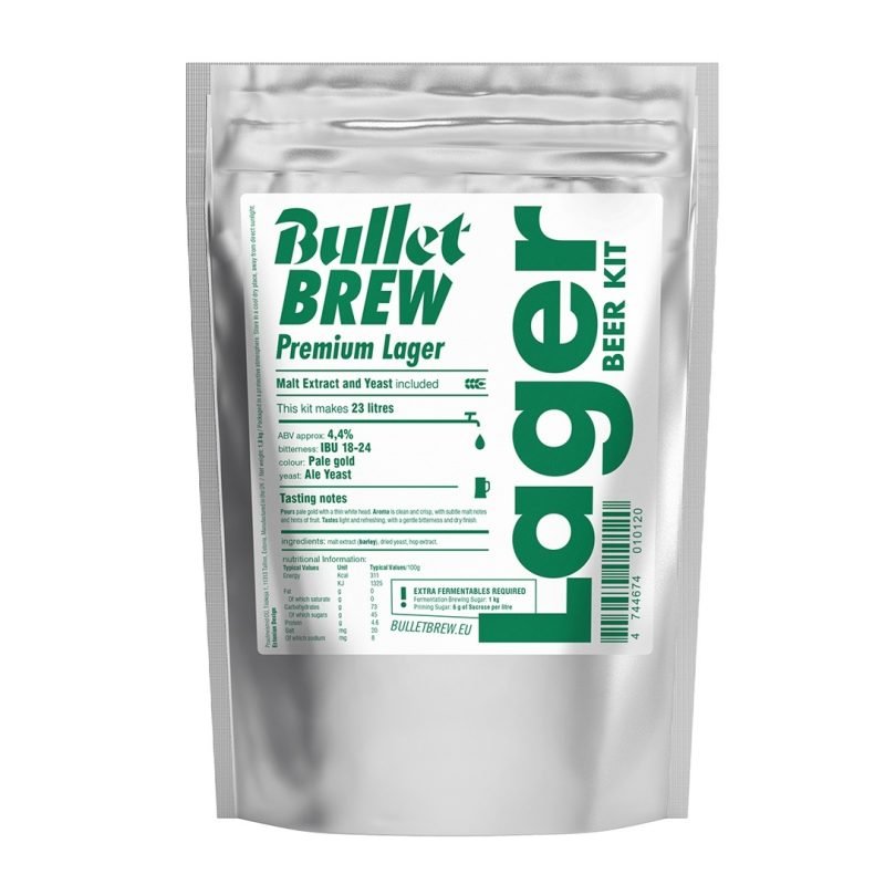 Bullet Brew Premium Lager olutuutepakkaus