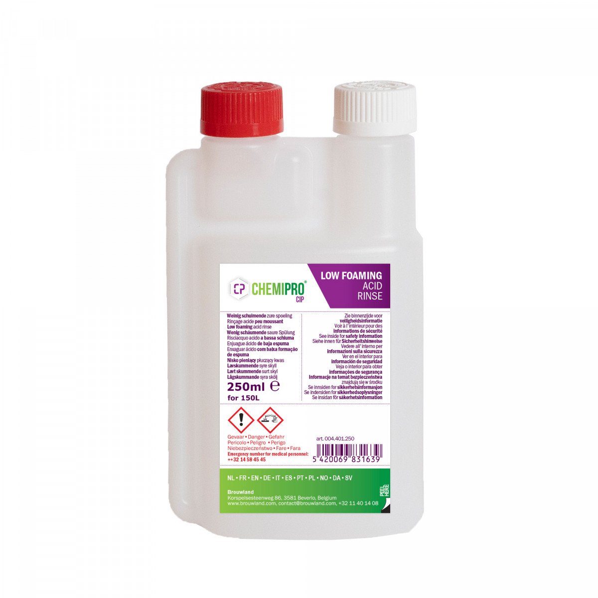 Chemipro CIP 250 ml Chemipro CIP 250 ml matalavaahtoinen desinfiointiaine