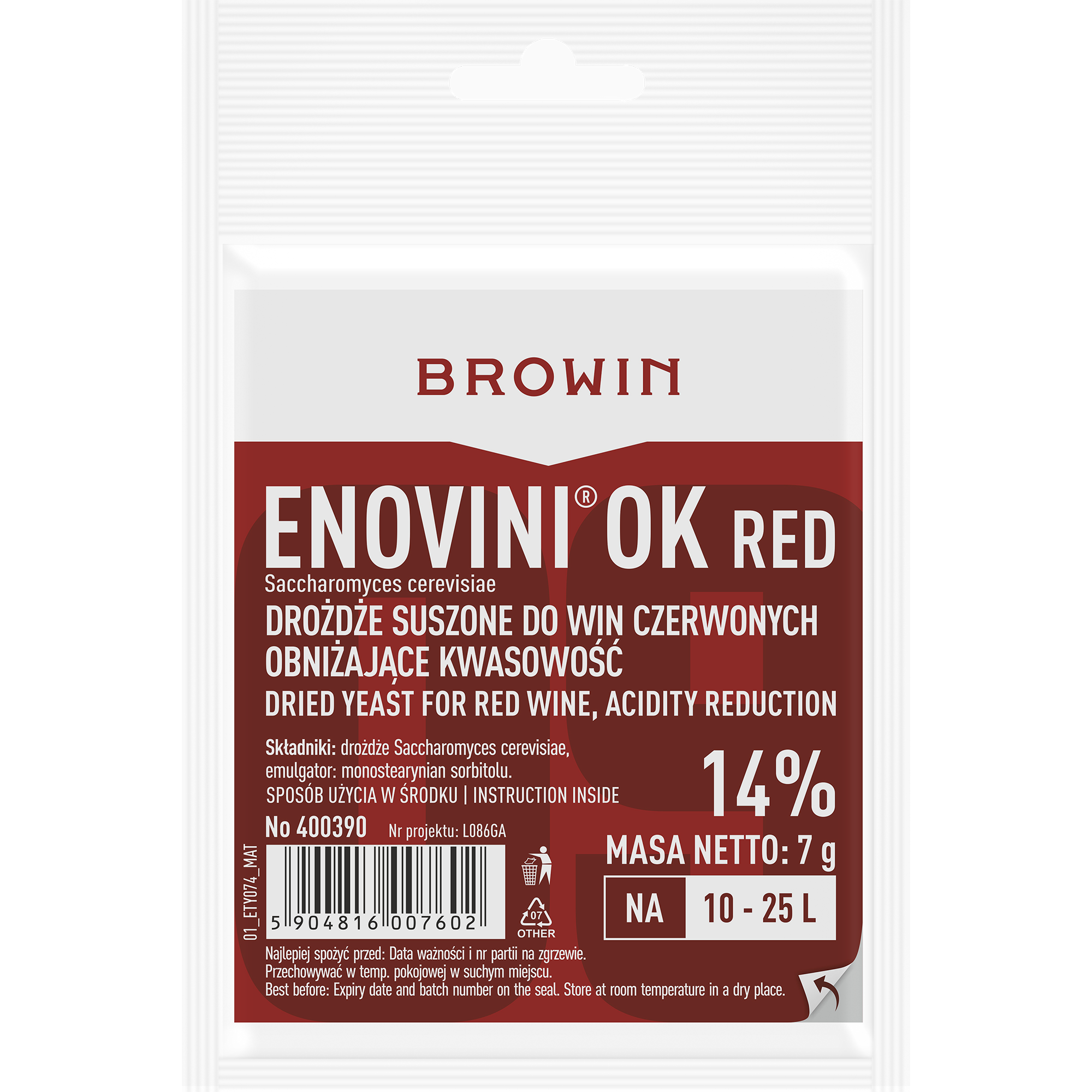 Enovini OK Red viinihiiva punaisille tai tummille hedelmille (1)