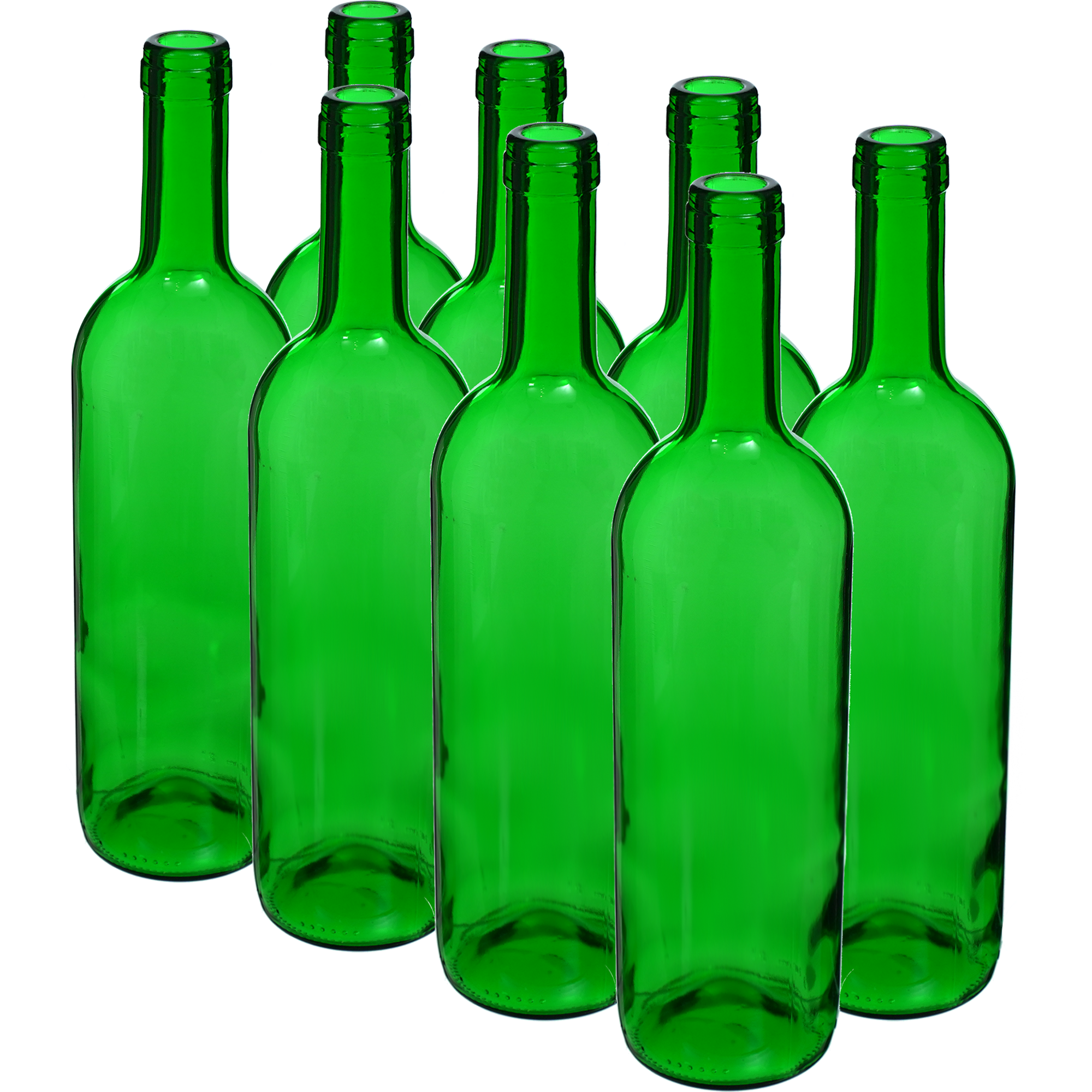 Vihreät viinipullot 0.75 l 8-pack (2)