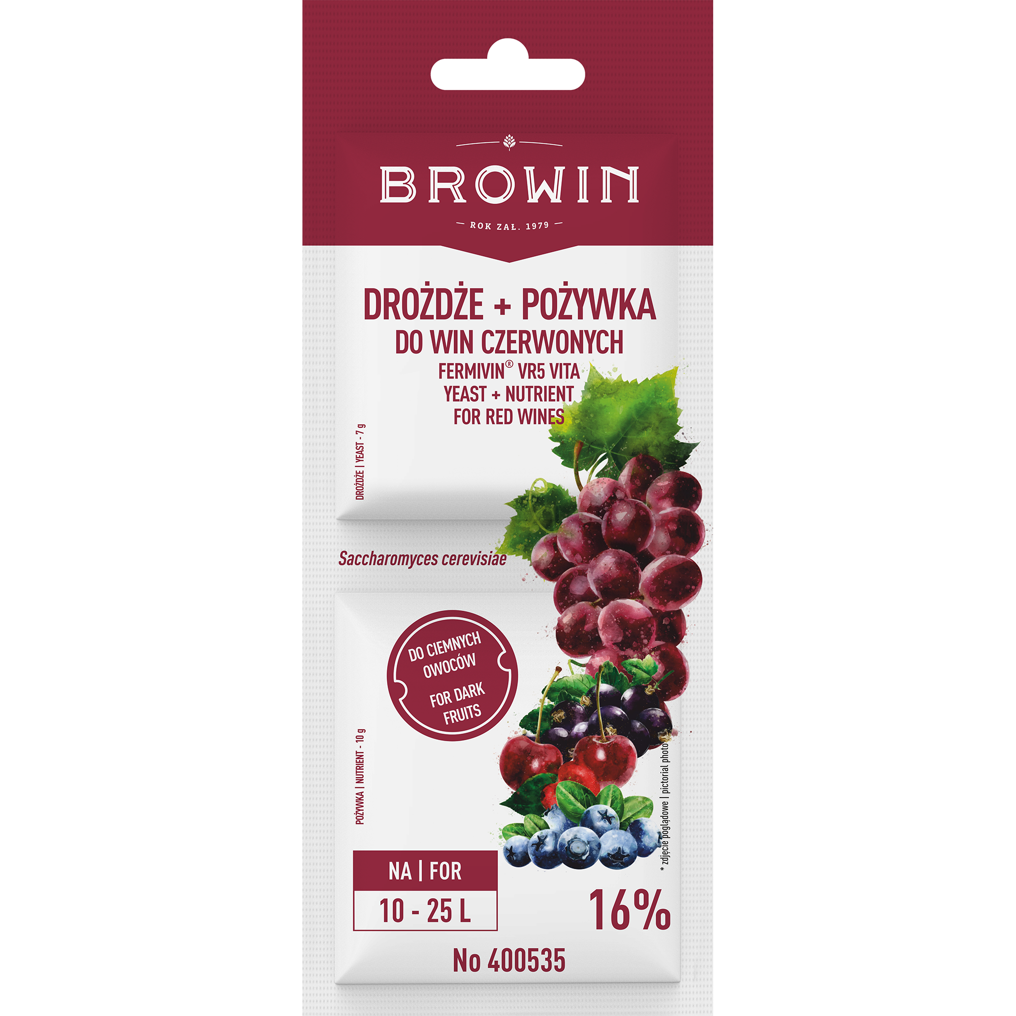 Fermivin® VR5 VITA hiivaravinne ja hiiva punaviineille - 17g