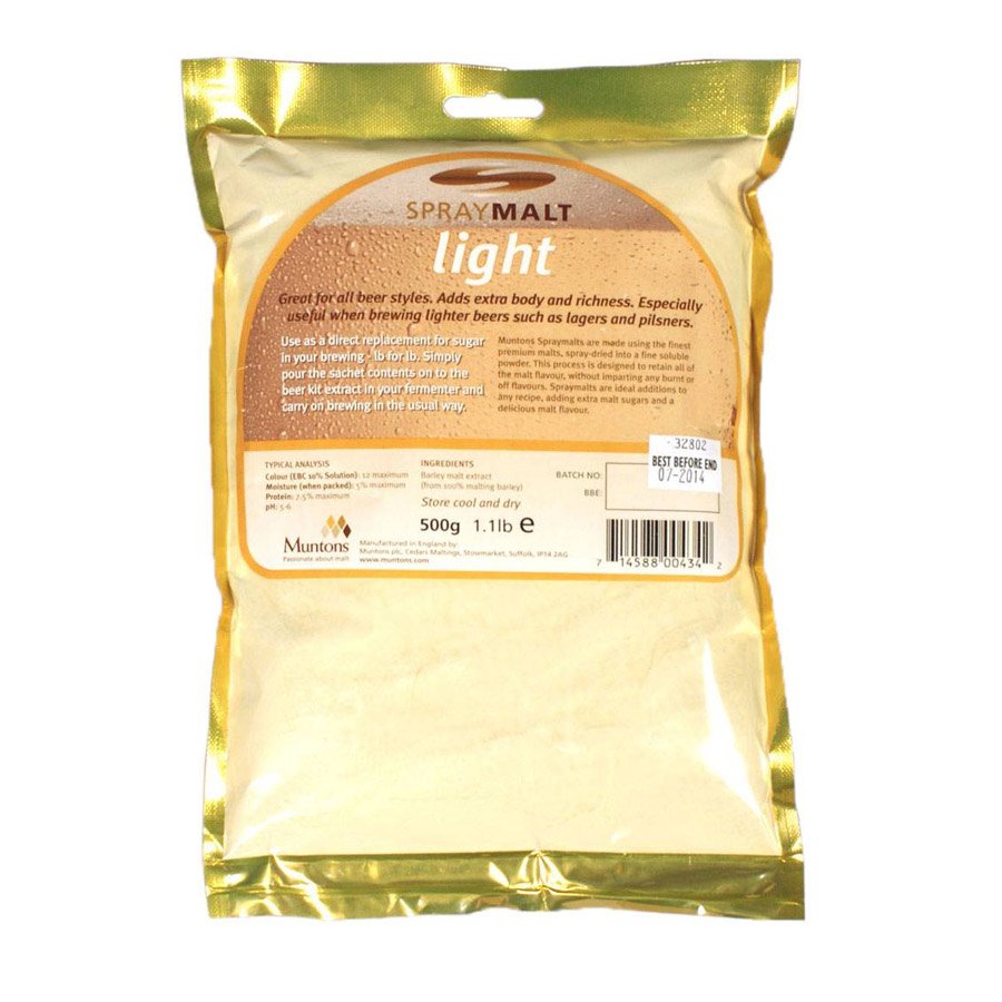 Spray Malt Light 500 g muntons EBC 12 Spray Malt Light 500 g EBC 12