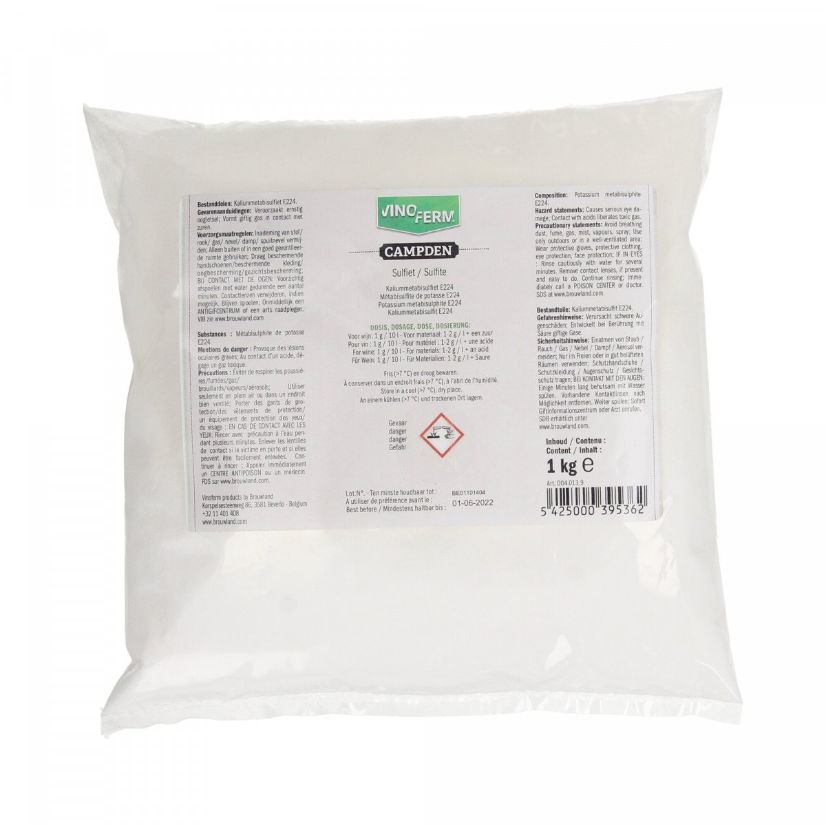 Campden 1 kg Vinoferm Campden 1 kg pussi