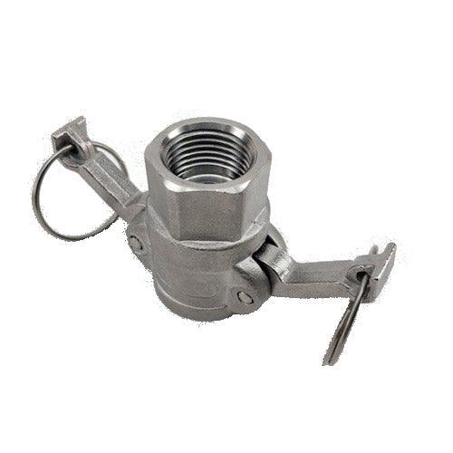 puolen tuuman Type D Camlock – Naaras Camlock x Naaras BSPP-kierre RST